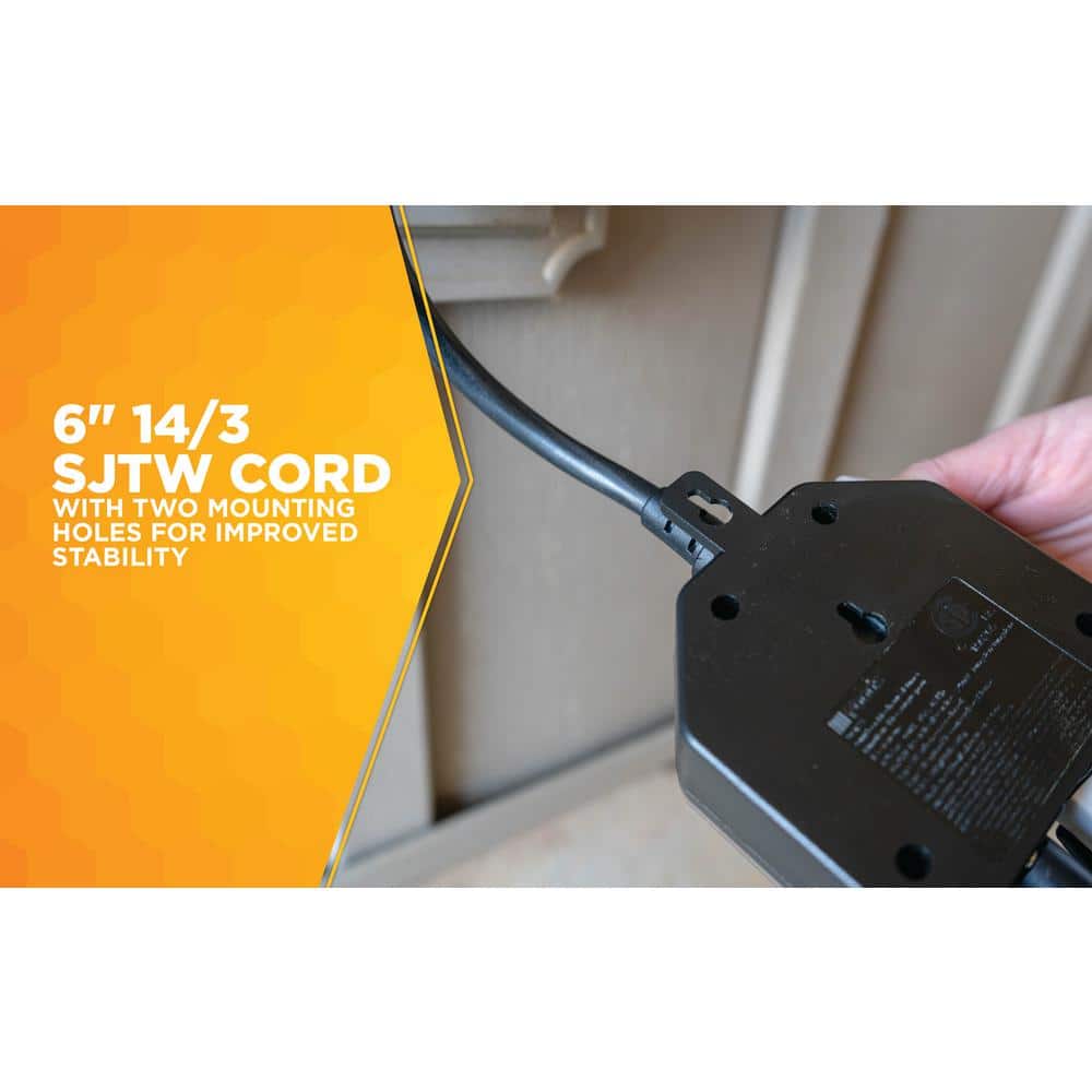 Black Outdoor Mechanical Timer with Safety Cover and 2 Outlets