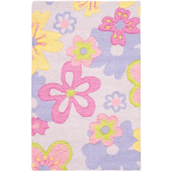 SAFAVIEH Kids Multi Doormat 3 ft. x 5 ft. Solid Floral Area Rug