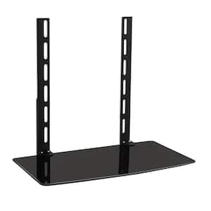 AV Component Shelf for Wall Mounted TV, 1 Tempered Glass Shelves
