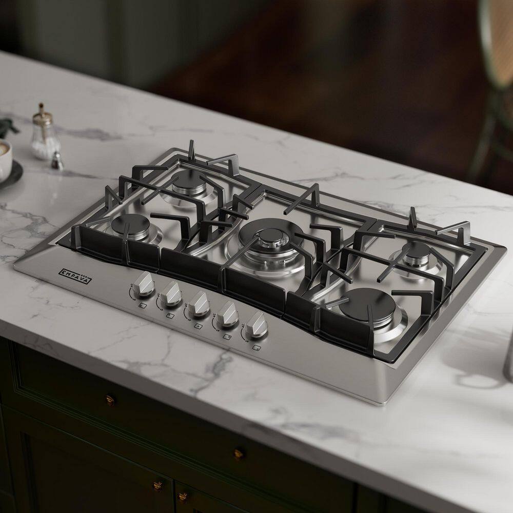 Empava 30 Inch Stainless Steel 5 Burner Gas Cooktop