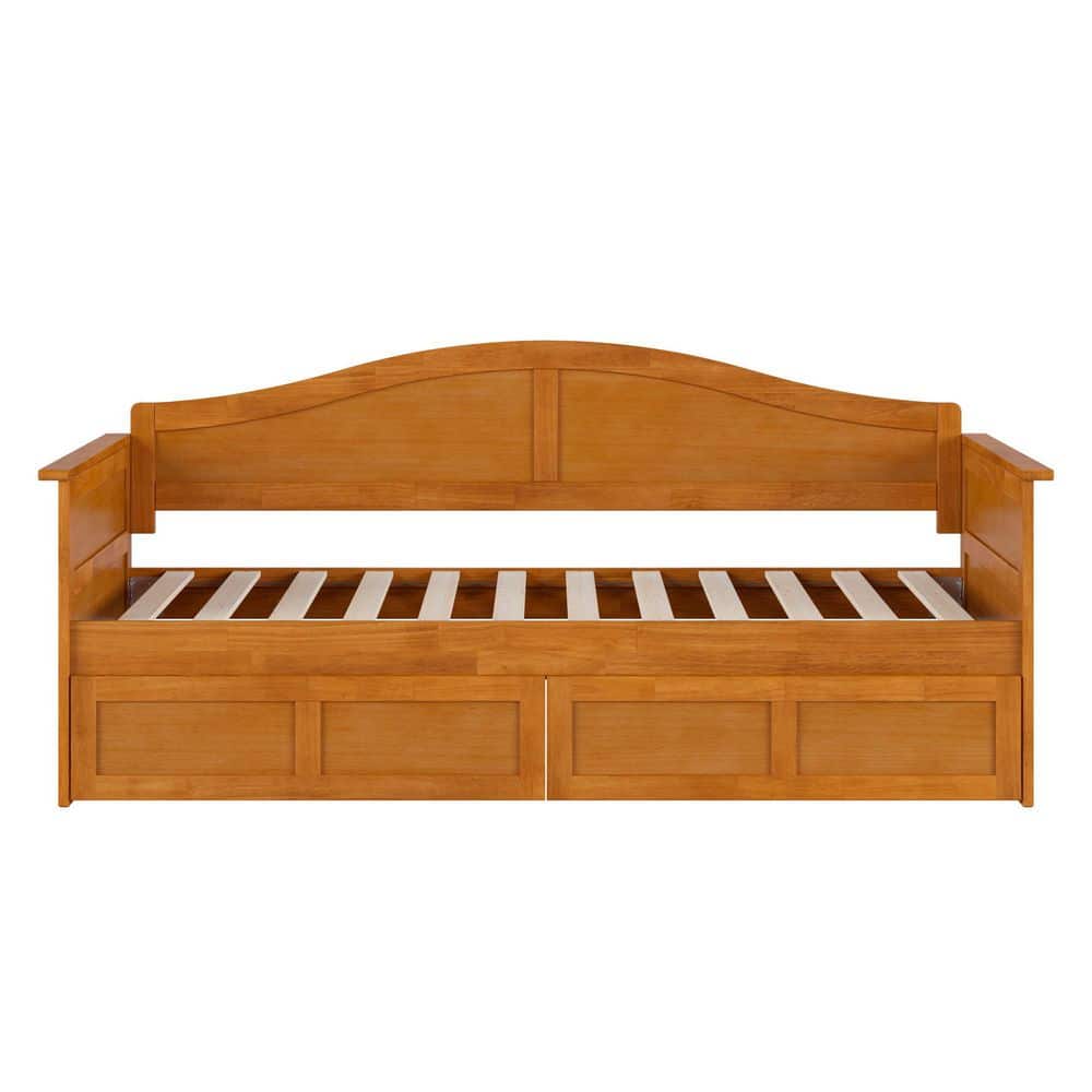 Acadia Walnut Twin Solid Wood Daybed with Set of 2-Bed Drawers - thumbnail 9