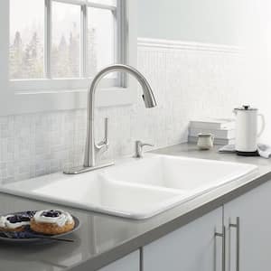 Elmbrook Single-Handle Pull-Down Sprayer Kitchen Faucet in Vibrant Stainless