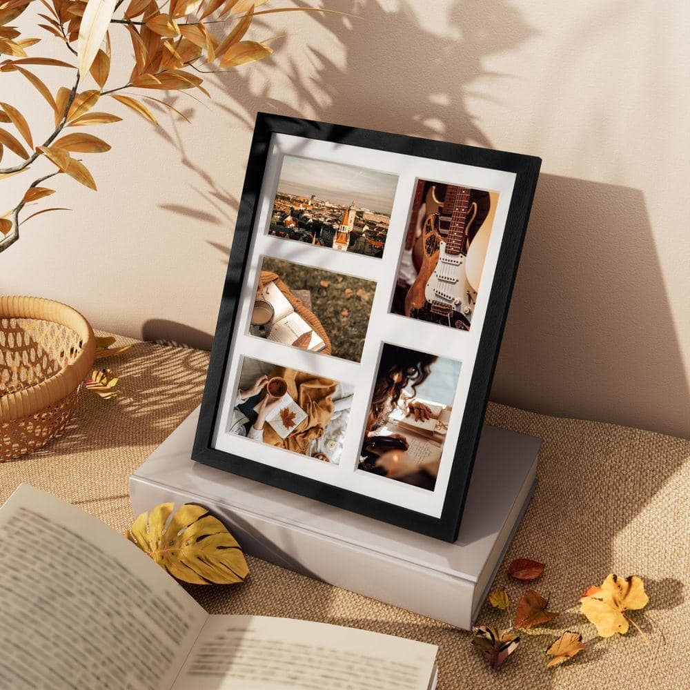 11 x 14 Collage Picture Frame in Black, Medium Density Fiberboard