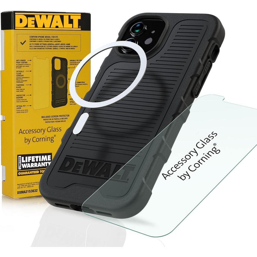DEWALT iPhone 13 Pro Max Case and Screen Protector Kit