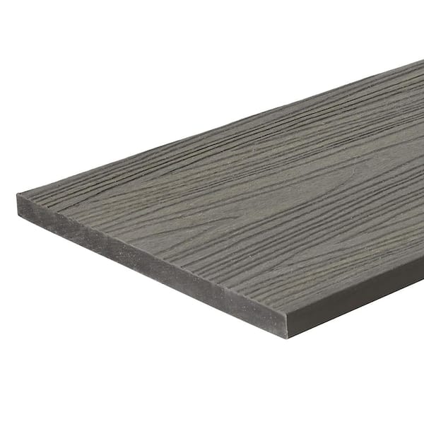 Unbranded 1x12-12' Elite Collection Capped Composite Fascia-Aspen Grey Square Edge Fully Encapsulated (Actual Size: 3/4