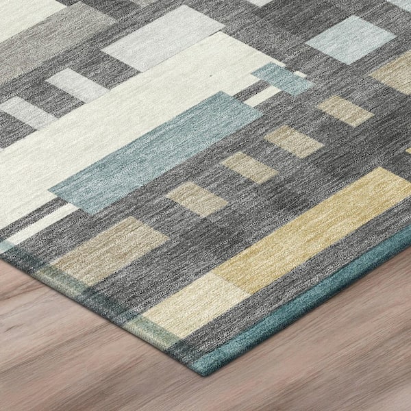 Chantille Machine Washable Indoor/Outdoor Abstract ACN3051 Gray 9 ft. x 12 ft. Area Rug