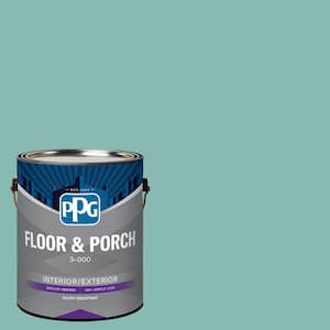 1 gal. PPG1141-4 Caribbean Green Satin Interior/Exterior Floor and Porch Paint