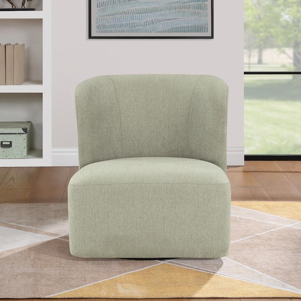 Lucia Fog Fabric Swivel Side Chair