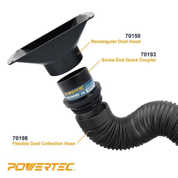 POWERTEC Rectangular Dust Hood For 4-Inch Hose (70150 - View #6