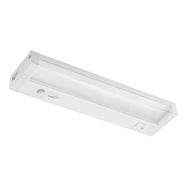 Maxxima 12 in. Hardwired or Plug and Play, White, Integrated LED