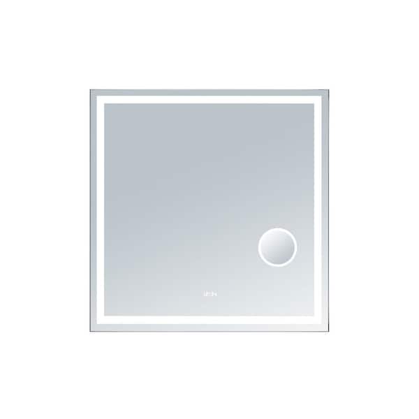 innoci-usa Eros 40 in. W x 40 in. H Frameless Square LED Light Bathroom Vanity Mirror