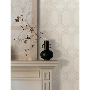 Chervil White Pre-Pasted Non-Woven Wallpaper Sample