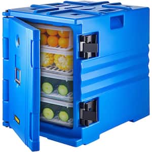 Insulated Food Pan Carrier 82 Qt. Hot Box for Catering Food Box Carrier with Double Buckles for Restaurant, Blue
