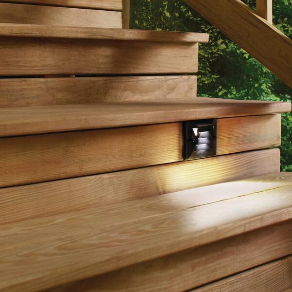 NEW Hampton Bay Low Voltage Half Brick LED Deck Light for Steps Black