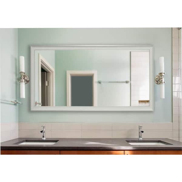 Unbranded Oversized Rectangle White Modern Mirror (62.5 in. H x 33.5 in. W)