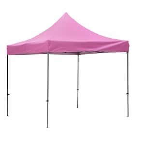 10 ft. x 10 ft. Pink Outdoor Patio Canopy Tent