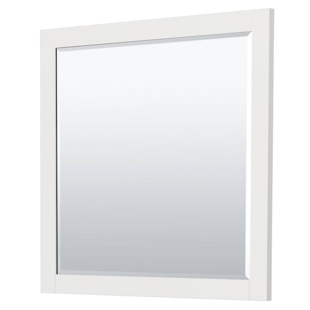 Miranda 36" White Bathroom Vanity with Marble Top and Mirror