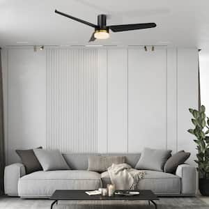 Attis 52 in. Integrated LED Indoor Black DC Motor Smart Ceiling Fan with Light and Remote, Works with Alexa/Google Home