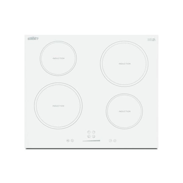 Summit Appliance 24 in. Electric Induction Cooktop in White with 4 Elements