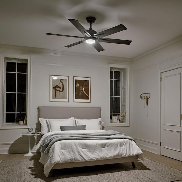 KICHLER Szeplo II 60 in. Outdoor Olde Bronze Downrod Mount Ceiling