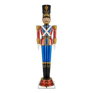 8 ft. Giant -Sized Animated LED Toy Soldier Holiday Yard Decoration