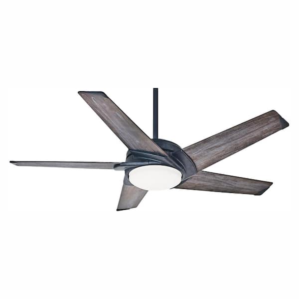 Casablanca Stealth 54 in. Integrated LED Indoor Aged Steel Ceiling Fan with Universal Wall Control