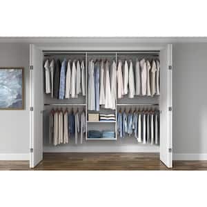 Essential 60 in. W - 96 in. W White Wood Closet System