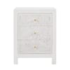 Home Decorators Collection Nadia Carved 3-Drawer Whitewash Nightstand ...