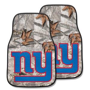 New York Giants Camo 17 in. x 27 in. 2-Piece Nylon Carpet Car Floor Mat Set