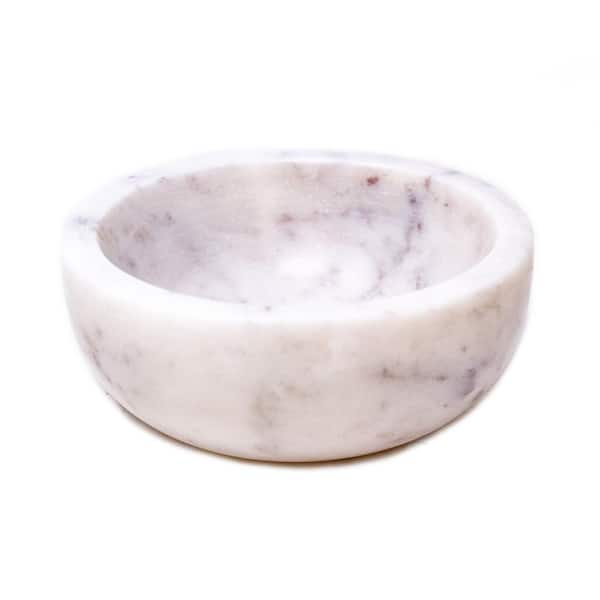 Global Crafts Handmade 4. 5 in. 6 fl. oz. White Marble Pinch Bowls (Set of  2) IX06SD22002-S2_GWH - The Home Depot