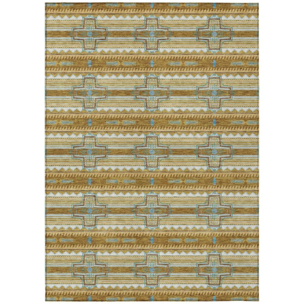 Chantille Machine Washable Indoor/Outdoor Abstract ACN2688 Walnut 3 ft. x 4 ft. Area Rug price history on PriceWatchPro