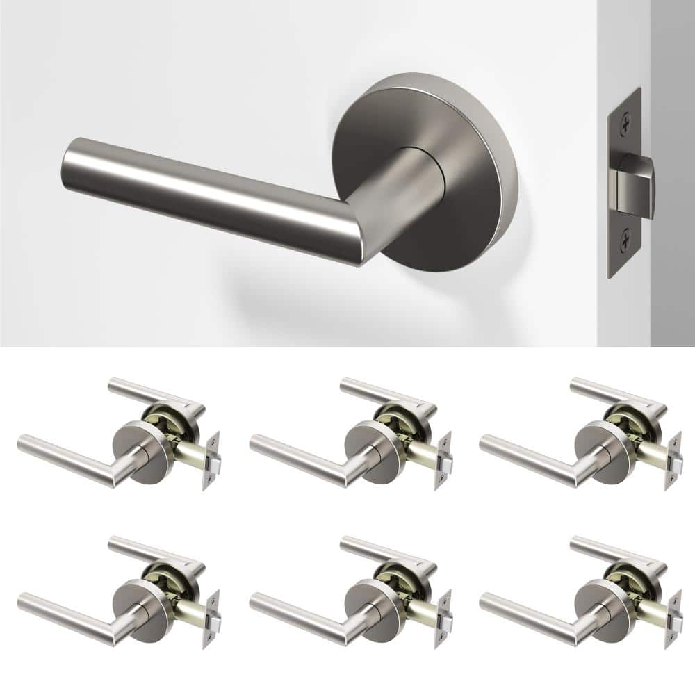 Okun Stark Metal Brushed Nickel Passage Hall/Closet Round Door