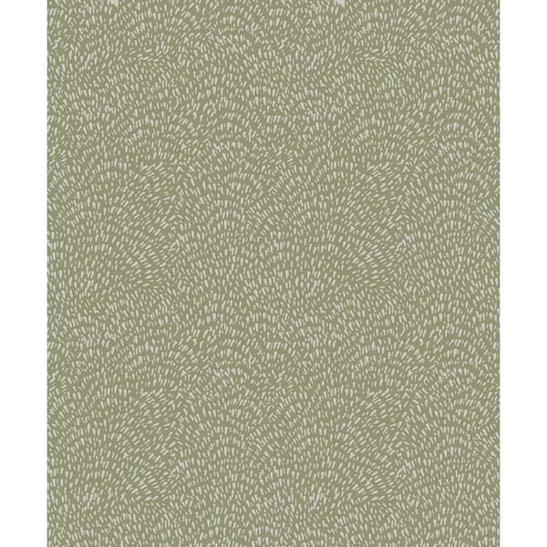 Unbranded Zen Collection Green Fan Fleck Metallic Sheen Finish Non-Pasted Non-Woven Wallpaper Sample