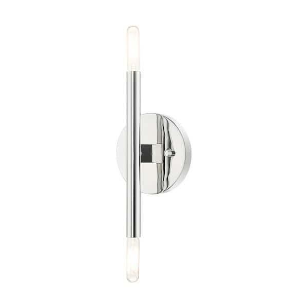 Livex Lighting Copenhagen 2 Light Polished Chrome ADA Sconce