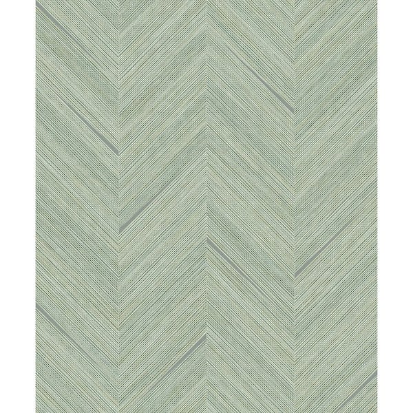 Seabrook Designs 57.5 sq. ft. Metallic Seafoam Strand Non-Woven Paper ...