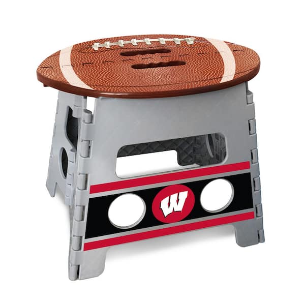 FANMATS NCAA University of Wisconsin Plastic Folding Step Stool
