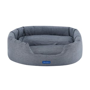 Missy Small Navy Blue Round Dog Bed