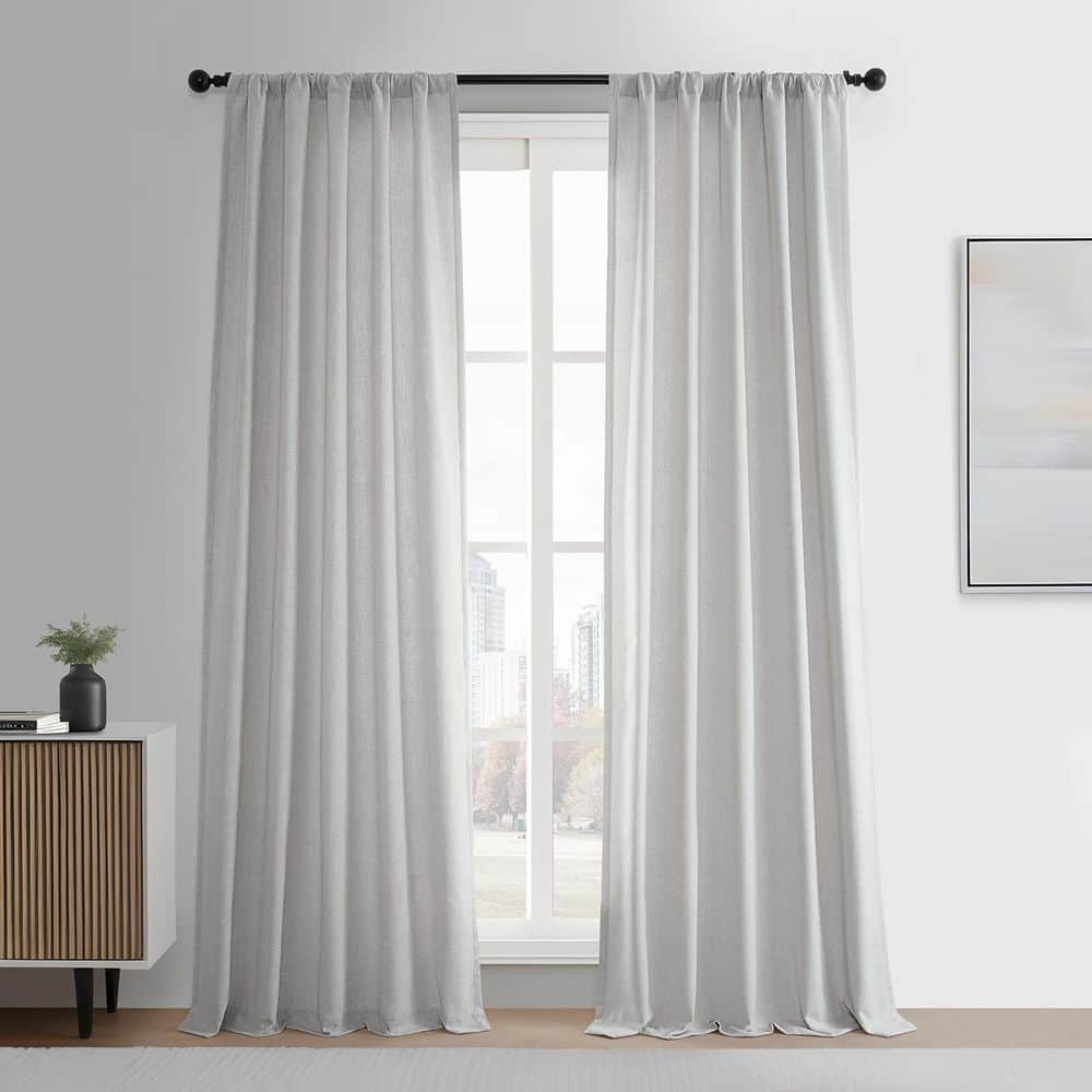 Off White Simply Faux Linen 50 in. W x 108 in. L Rod Pocket Light Filtering Curtain Pair (Set of 2) price history on PriceWatchPro