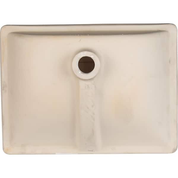 MSI Rectangle Undermount Porcelain Ceramic Bathroom Sink in