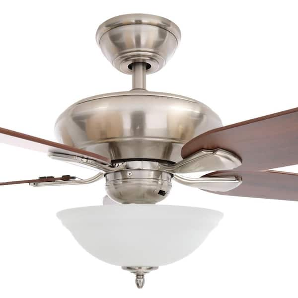 Hampton Bay Flowe 52 in. Indoor LED Brushed Nickel Dry Rated