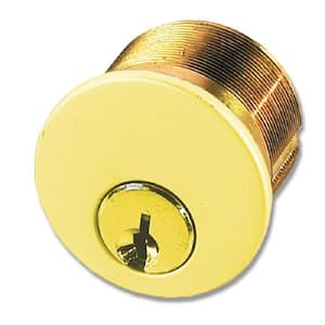 Cylinder, 1 x 1-7/8 tail Piece, for 1-3/4 or 2-1/4 door Schlage Key - Satin  Brass