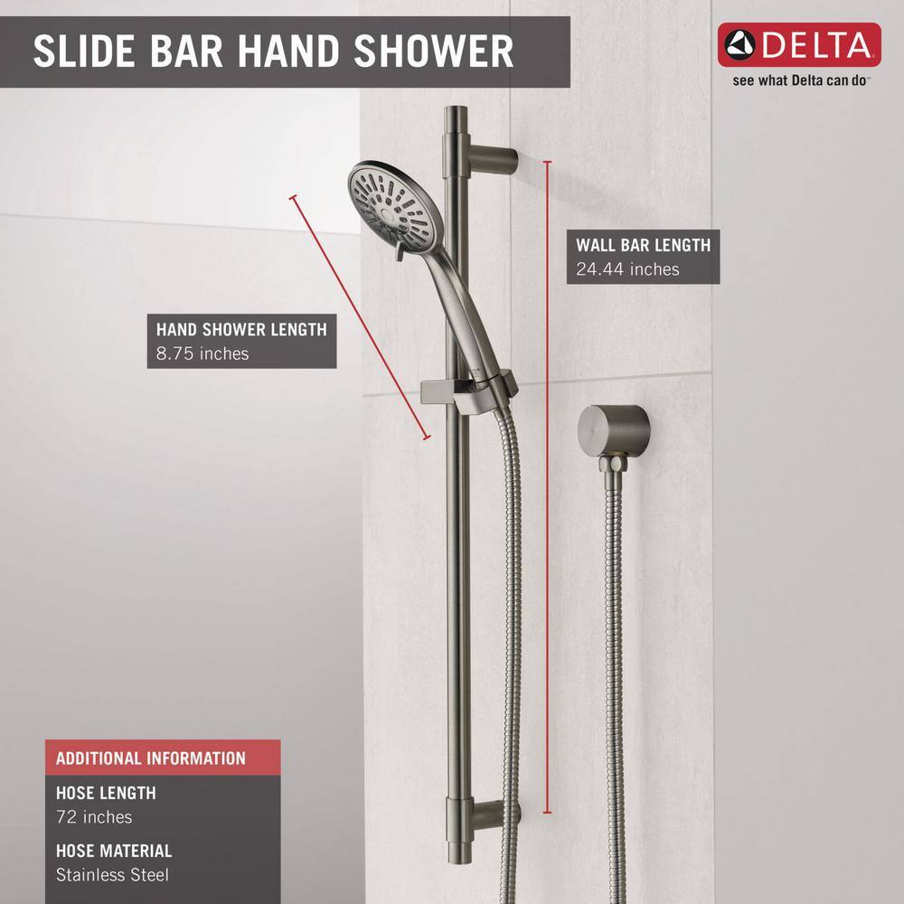 Stainless Steel Adjustable Handheld Shower with Slide Bar