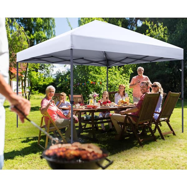 【popo】 ABCCANOPY 12 ft. x 12 ft. White Instant Pop Up Canopy Tent Outdoor