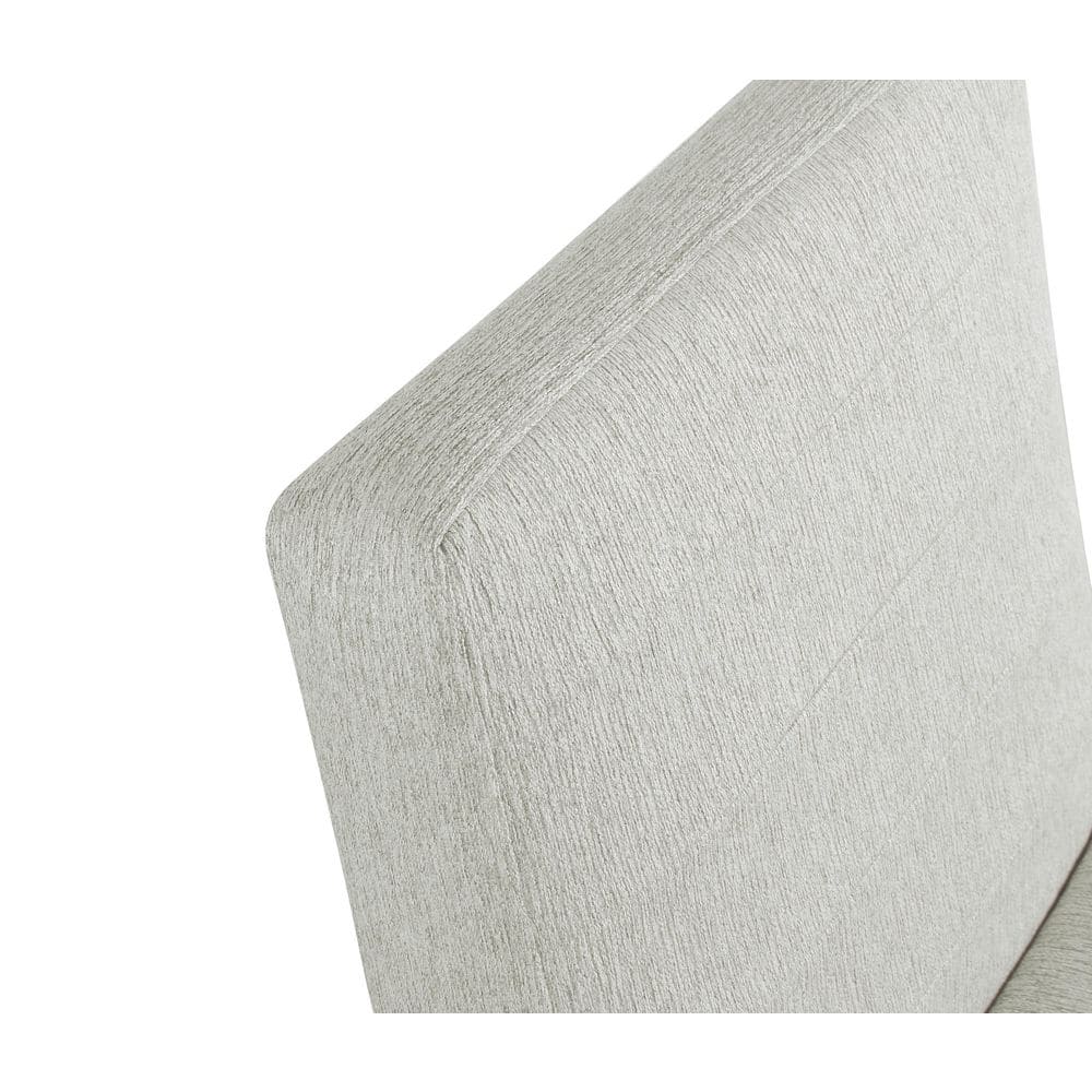 Sustainable Gray Woven Parsons Side Chair with Metal Legs