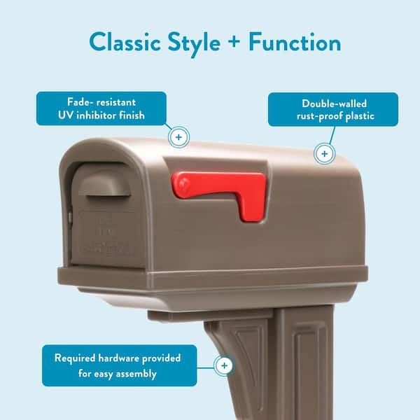 Architectural Mailboxes Classic Mocha, Medium, Plastic, All-in-One