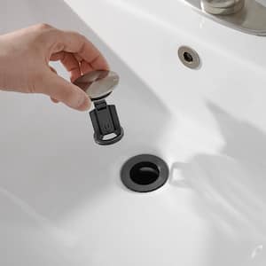 Bathroom Sink Pop-Up Drain With Overflow in Brushed Nickel