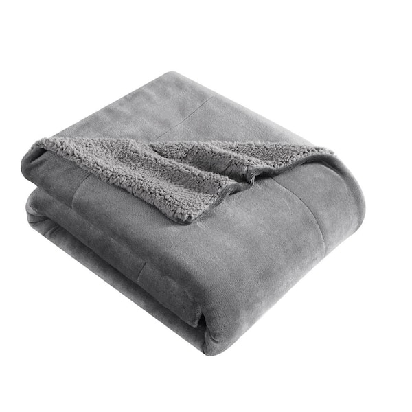 Eddie Bauer Signature Solid Dark Gray Microfiber 50" X 60" Throw Blanket