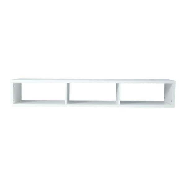 Unbranded 60.27 in. White Floating TV Console with 3-Shelves Fits TV's up to 55 in.
