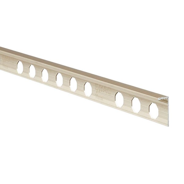 Novosuelo Champagne 1/2 in. x 98-1/2 in. Aluminum Tile Edging Trim