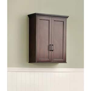 Ashburn 24 in. W x 8 in. D x 27 in. H Bathroom Storage Wall Cabinet in Mahogany